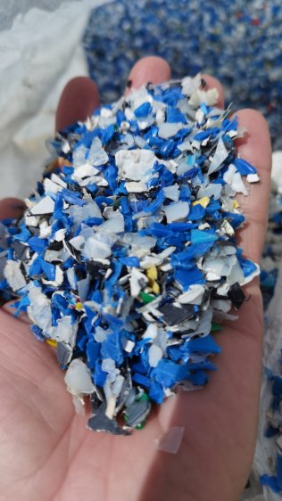 HDPE mixed colour regrinds, Recycled HDPE