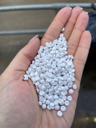 Recycled white HDPE Granules, Blow grade.