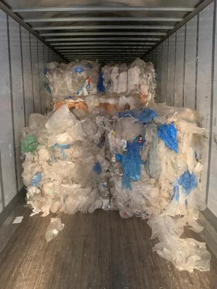 Recyclabe LDPE film in bales