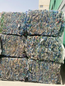 PET bottles in bales